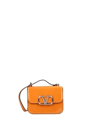 Valentino Garavani Crossbody Bag Women Patent Leather Orange