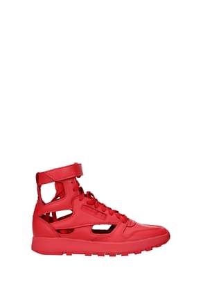 Maison Margiela Sneakers x reebok Femme Cuir Rouge
