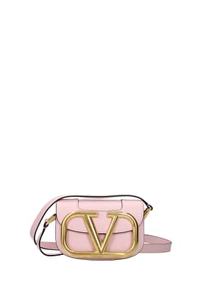 Valentino Garavani Crossbody Bag vsling Women Leather Pink Pastel Pink