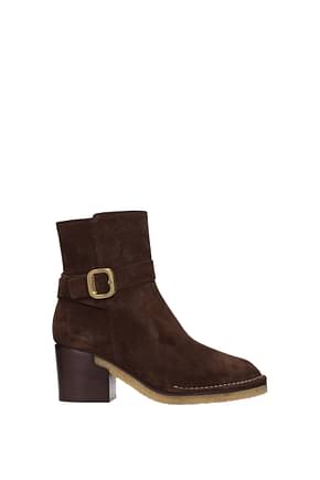 Tod's Ankle boots Women Suede Brown Dark Brown