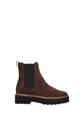 Tod's Ankle boots Women Suede Brown