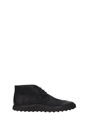 Tod's Ankle Boot Men Suede Black