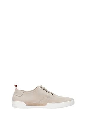 Tod's Sneakers Homme Suède Beige Taupe