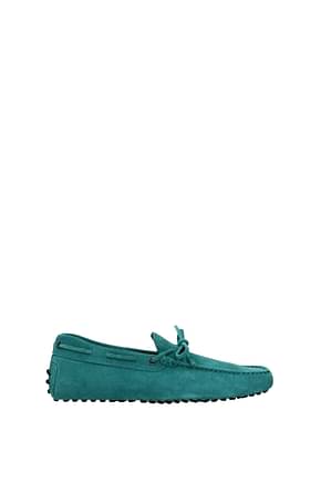 Tod's Loafers Men Suede Green Jade