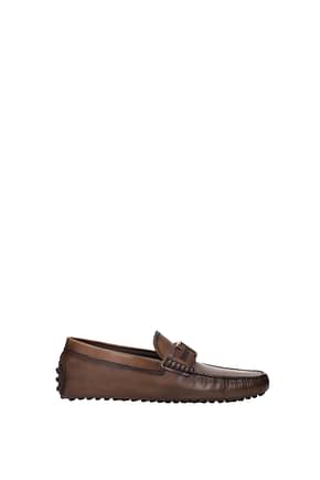 Tod's Loafers Men Leather Brown Cocoa