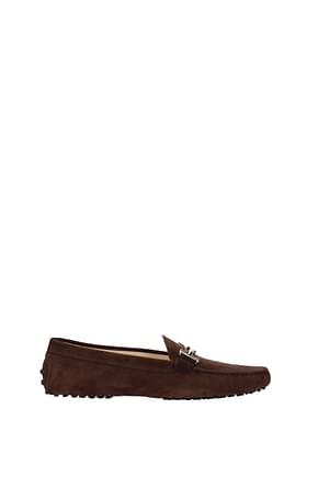 Tod's Loafers Women Suede Brown