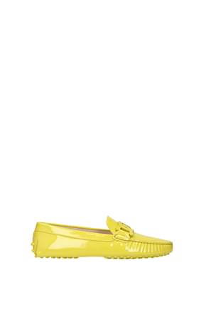 Tod's Loafers Women Patent Leather Yellow
