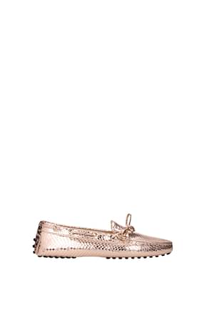 Tod's Loafers Women Leather Pink Apricot
