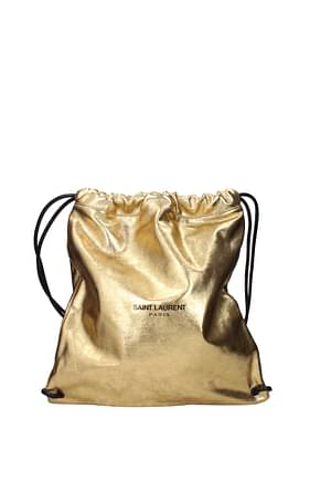 Saint Laurent Backpack and bumbags Men Leather Gold