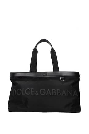 Dolce&Gabbana यात्रा बैग पुरुषों नायलॉन काली