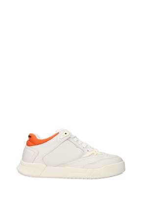 Heron Preston Sneakers Homme Cuir Blanc Orange