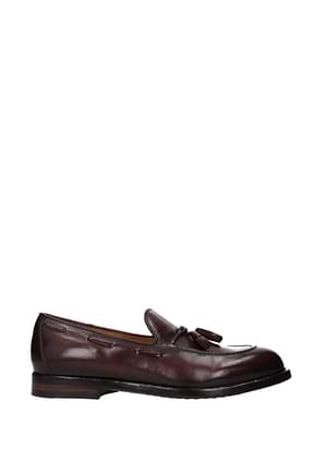Officine Creative Loafers ivy Men Leather Red Bordeaux