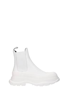 Alexander McQueen टखने तक ढके जूते महिलाओं चमड़ा सफेद सफेद