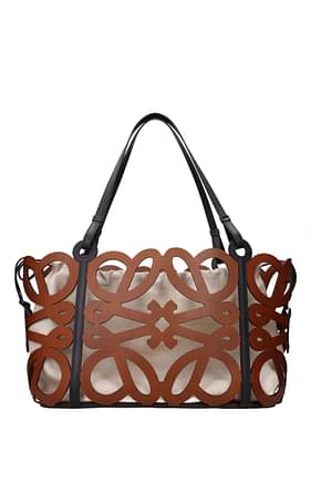 Loewe Shoulder bags Women Leather Brown Tan