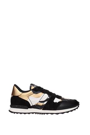 Valentino Garavani Sneakers Men Fabric  Black Gold