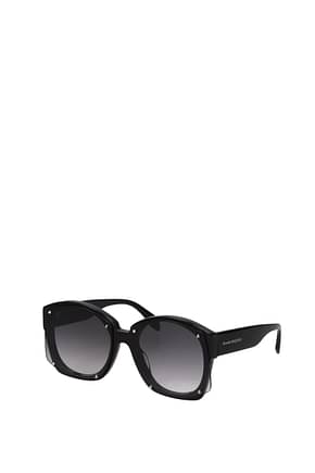 Alexander McQueen نظارة شمسيه نساء خلات أسود رمادي