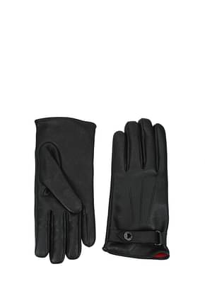 Alexander McQueen Gloves Men Leather Black