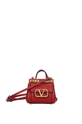 Valentino Garavani Handbags rockstud Women Leather Red