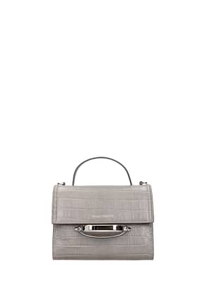 Alexander McQueen Handbags Women Leather Gray
