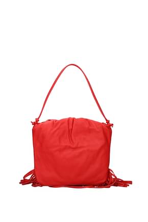 Bottega Veneta Crossbody Bag Women Leather Red