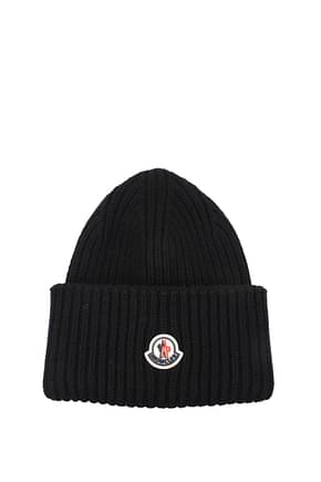 Moncler Hats Women Virgin Wool Black