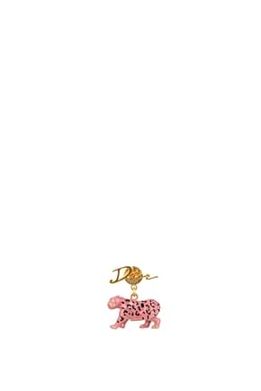 Christian Dior Pendientes single earring Mujer Metal Oro Rosa