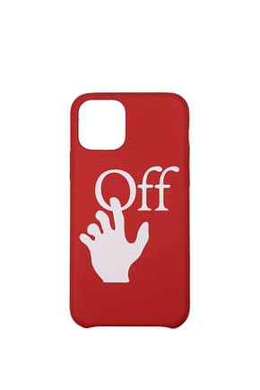 Off-White Fundas para iPhone iphone 11 pro Hombre Poliuretano Rojo
