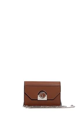 Louboutin Document holders Women Leather Brown