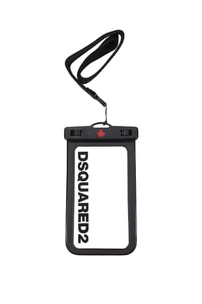 Dsquared2 Handy Taschen Herren PVC Schwarz Transparent