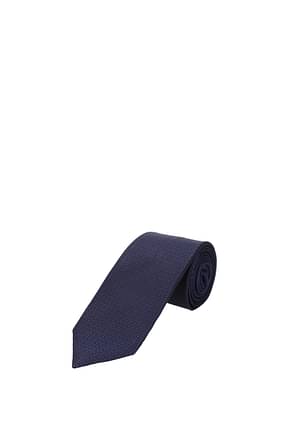 Zegna Corbatas Hombre Seda Azul marino Negro