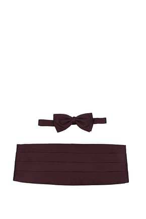 Zegna ربطة القوس bow tie and cummerbund set رجال الحرير أحمر بوردو