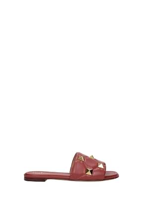 Valentino Garavani Slippers and clogs roman stud Women Leather Brown Ginger