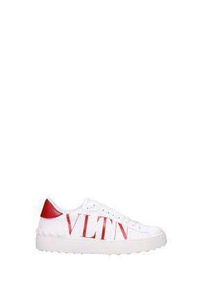 Valentino Garavani أحذية رياضية vltn نساء جلد أبيض أحمر