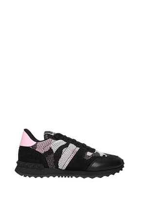 Valentino Garavani Sneakers Women Fabric  Black Pink
