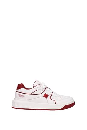 Valentino Garavani Sneakers Femme Cuir Blanc Rouge