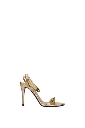 Valentino Garavani Sandals Women Leather Gold