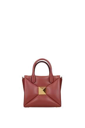 Valentino Garavani Handbags one stud Women Leather Brown Ginger