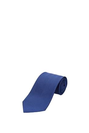 Zegna Cravatte Uomo Seta Blu Blu Royal