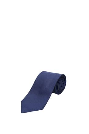 Zegna Cravates Homme Soie Bleu Bleu royal