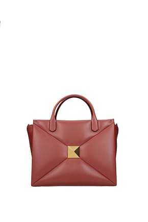 Valentino Garavani Handbags one stud Women Leather Brown Ginger