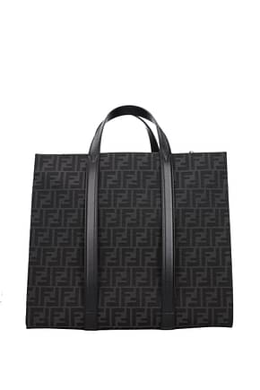 Fendi Handbags Men Fabric  Black Asphalt