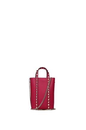 Valentino Garavani Handbags Women Leather Fuchsia Blossom