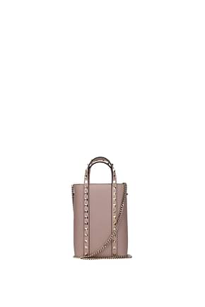 Valentino Garavani Handbags Women Leather Pink Pink Powder