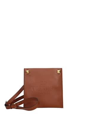 Valentino Garavani Crossbody Bag identity Men Leather Brown Leather