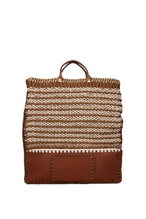 Valentino Garavani Handbags Men Leather Brown Leather