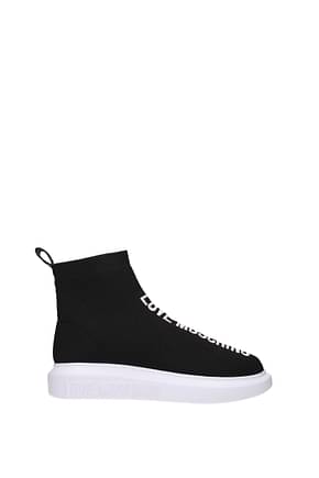 Love Moschino Sneakers Women Fabric  Black White