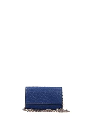 Burberry Document holders Women Leather Blue Grecian Blue