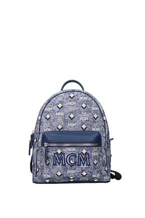 MCM Backpack and bumbags Men Fabric  Blue Denim