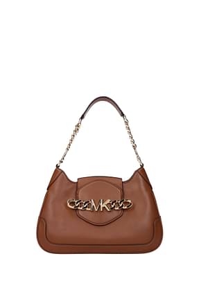 Michael Kors Handbags hally Women Leather Brown Luggage