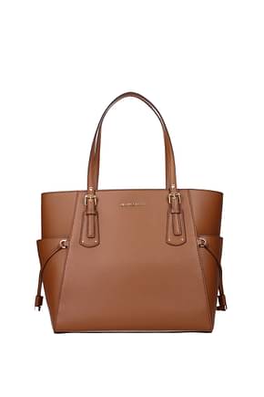 Michael Kors Shoulder bags voyager ew Women Leather Brown Luggage